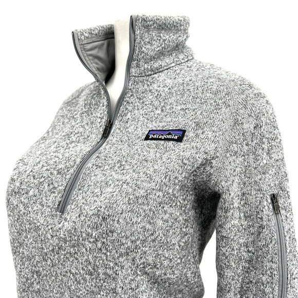 Patagonia Better Sweater Women’s Quarter Zip Grey Pull Over Sweater Size XS - Picture 9 of 12